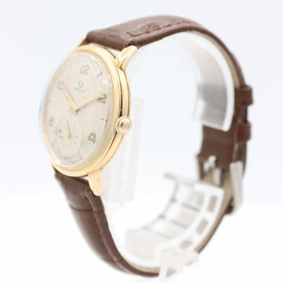 Vintage 32mm Omega F6212 Men's Bumper Automatic Wristwatch 28.10 RA 14k GF - Picture 3 of 5